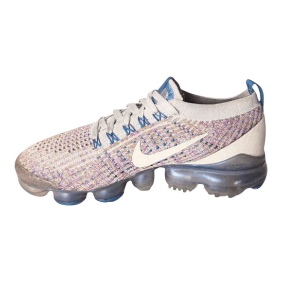 NIKE Air VaporMax Flyknit 3 'Desert Sand Vivid Purple' Running Shoes Size 7 - Picture 7 of 9